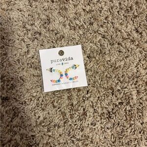 Pura Vida Bahama Bead Hoop Earrings